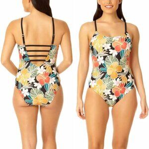 Hurley Tropical Print One Piece Swimsuit